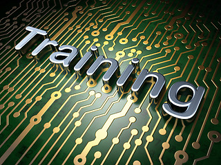 Image showing Education concept: Training on circuit board background