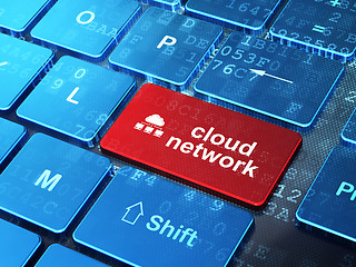 Image showing Cloud technology concept: Cloud Network and Cloud Network on com