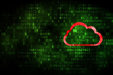 Image showing Networking concept: Cloud on digital background