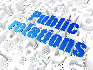 Image showing Marketing concept: Public Relations on alphabet background