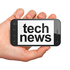 Image showing News concept: Tech News on smartphone