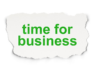 Image showing Time concept: Time for Business on Paper background
