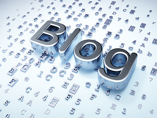 Image showing SEO web design concept: Silver Blog on digital background