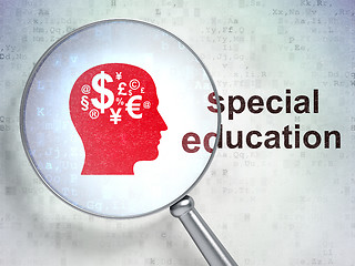 Image showing Education concept: Finance Symbol and Special Education with opt