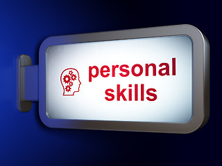 Image showing Education concept: Personal Skills and Head With Gears on billbo