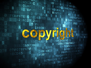 Image showing Advertising concept: Copyright on digital background