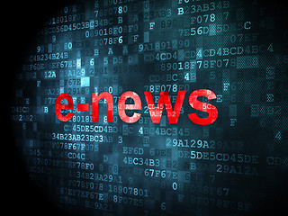 Image showing News concept: E-news on digital background