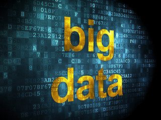 Image showing Information concept: Big Data on digital background