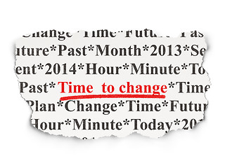 Image showing Time concept: Time to Change on Paper background