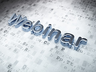 Image showing Education concept: Silver Webinar on digital background