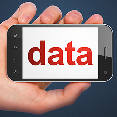 Image showing Data concept: Data on smartphone