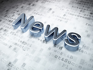 Image showing News concept: Silver News on digital background