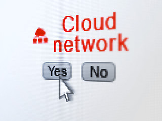 Image showing Networking concept: Cloud Network icon and Cloud Network on digi