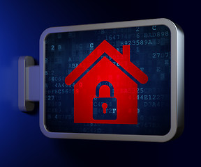 Image showing Privacy concept: Home on billboard background