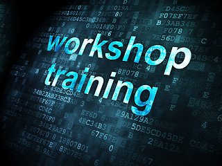 Image showing Education concept: Workshop Training on digital background