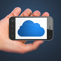 Image showing Cloud technology concept: Cloud on smartphone