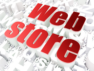 Image showing SEO web design concept: Web Store on alphabet background