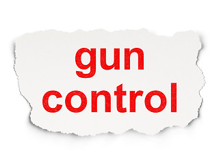 Image showing Privacy concept: Gun Control on Paper background