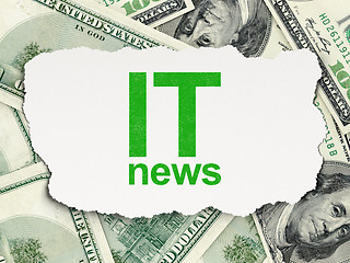 Image showing News concept: IT News on Money background