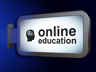 Image showing Education concept: Online Education and Finance Symbol on billbo