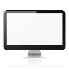 Image showing Computer monitor (modern pc screen) isolated over white backgrou