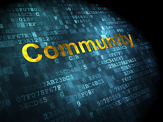 Image showing Social media concept: Community on digital background