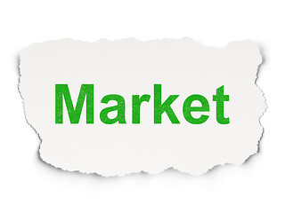 Image showing Finance concept: Market on Paper background