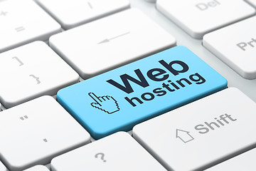 Image showing Web development concept: Mouse Cursor and Web Hosting on compute