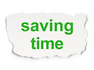 Image showing Time concept: Saving Time on Paper background