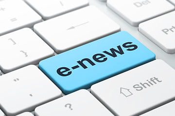 Image showing News concept: E-news on computer keyboard background