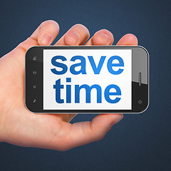 Image showing Time concept: Save Time on smartphone