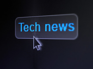 Image showing News concept: Tech News on digital button background