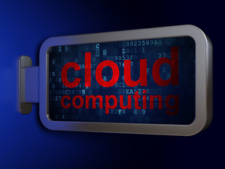Image showing Networking concept: Cloud Computing on billboard background