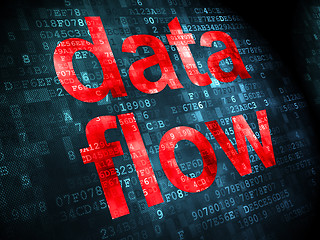 Image showing Information concept: Data Flow on digital background