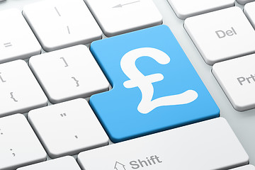 Image showing Currency concept: Pound on computer keyboard