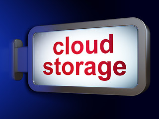 Image showing Cloud technology concept: Cloud Storage on billboard background