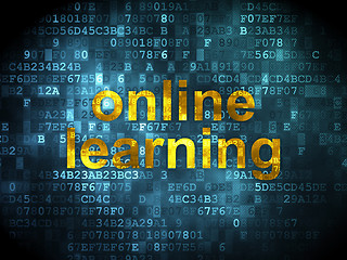 Image showing Education concept: Online Learning on digital background