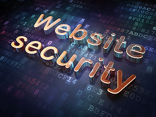 Image showing Privacy concept: Golden Website Security on digital background