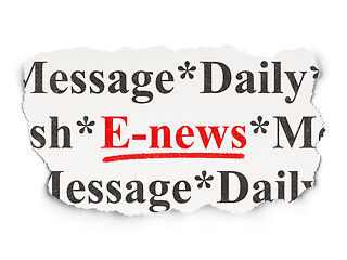Image showing News concept: E-news on Paper background
