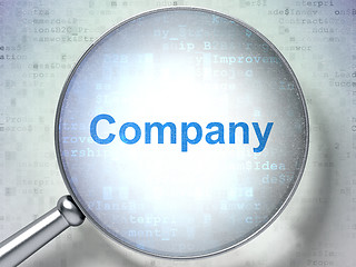 Image showing Business concept: Company with optical glass