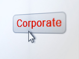 Image showing Finance concept: Corporate on digital button background