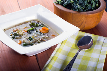 Image showing White Bean and Kale soup