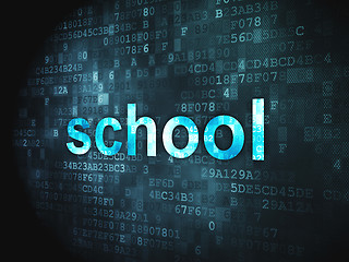 Image showing Education concept: School on digital background