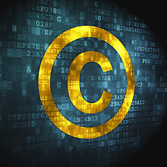 Image showing Law concept: Copyright on digital background