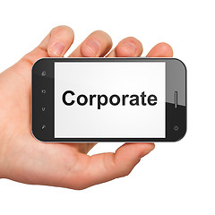 Image showing Finance concept: Corporate on smartphone