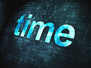 Image showing Timeline concept: Time on digital background