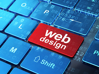 Image showing Web development concept: Web Design on computer keyboard