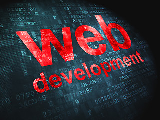 Image showing SEO web development concept: Web Development on digital backgrou