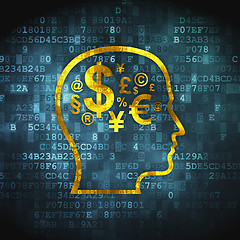 Image showing Finance concept: Finance Symbol on digital background