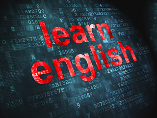 Image showing Education concept: Learn English on digital background